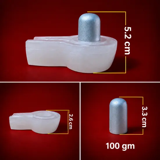 Parad Shivling 100gm with Flat Vedi
